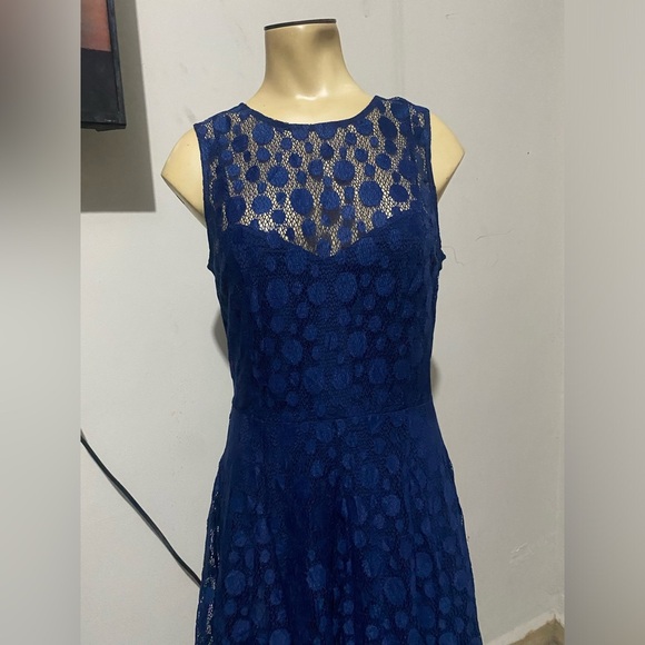 Armani Exchange Blue Fit and Flare Mini Dress - Picture 11 of 13